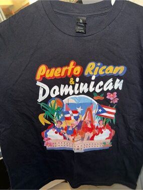 Gildan Black Puerto Rican & Dominican Graphic Tee
